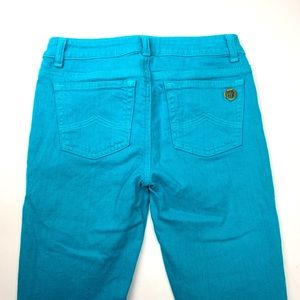 Michael Kors Turquoise Blue Straight Leg Denim Jeans Size 0